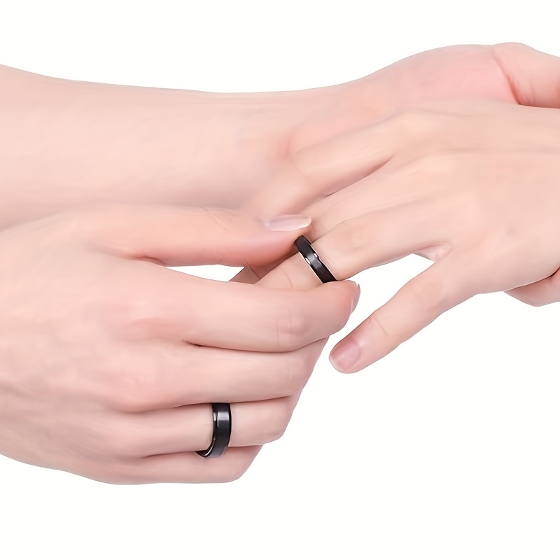 PANASH Men's Titanium Ring 6mm Sleek Step Design Lightweight Jewelry